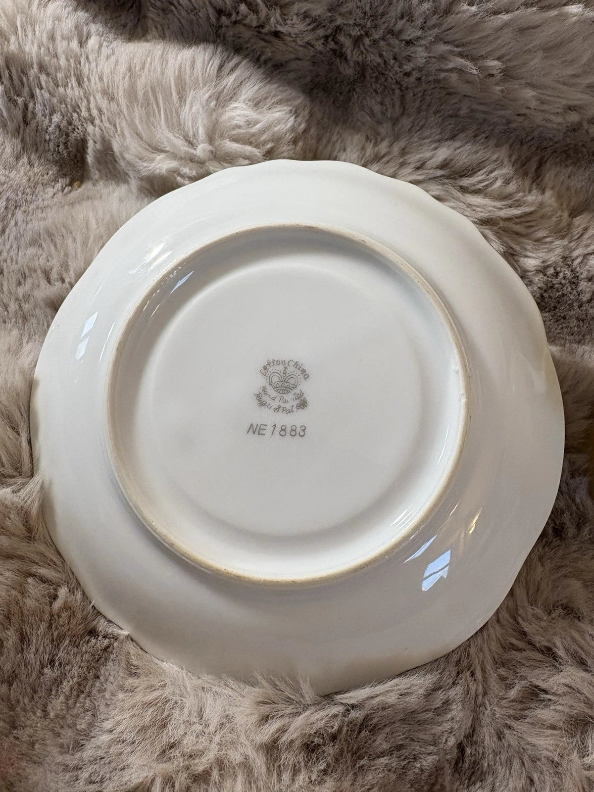 Lefton China Hand Painted Teacup & Saucer NE 1883 Roses Gold Trim Vintage - Ping