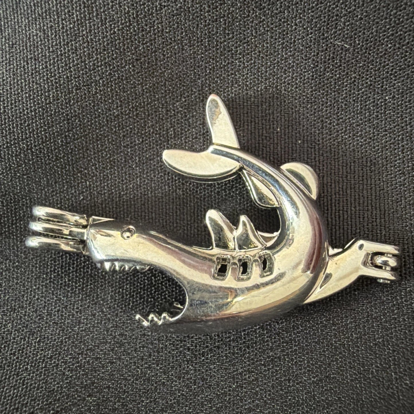 Shark Necklace Charm – Cage Pendant