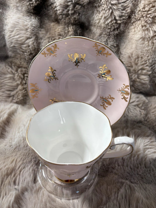 Royal Grafton Bone China Tea Cup & Saucer – Pink & Gold - Pings