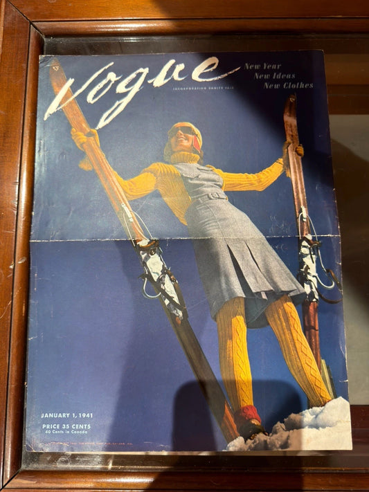 Vintage Vogue Magazine Cover – January 1941 – WWII Era