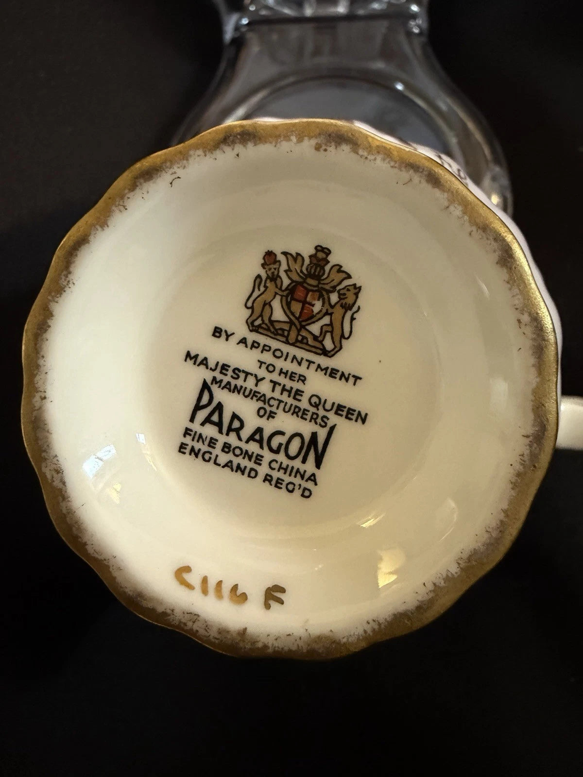 Paragon Fine Bone China Teacup & Saucer Lavender Gold Floral England