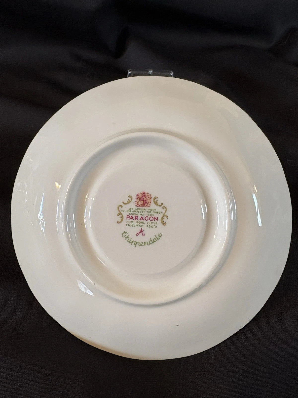 Vintage Paragon Chippendale Teacup & Saucer England Gold Gilt Bone China