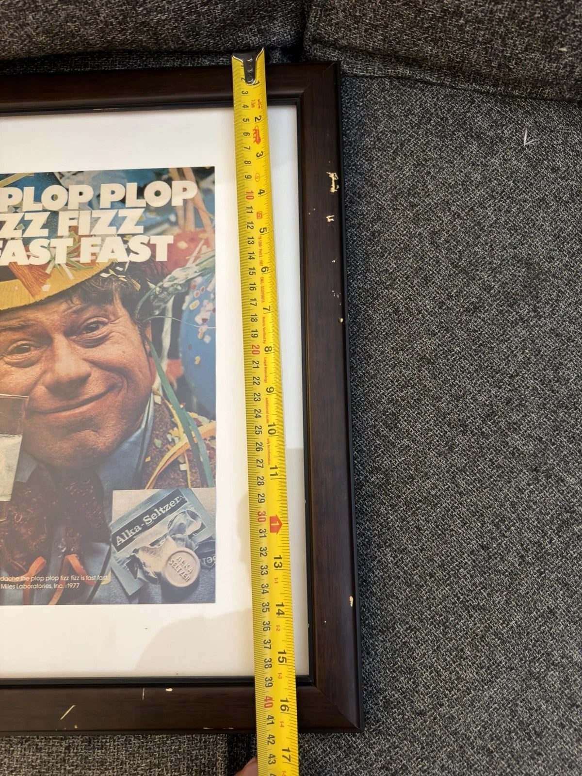 Playboy May 1977 Framed Alka-Seltzer Ad – “Plop Plop Fizz Fizz”