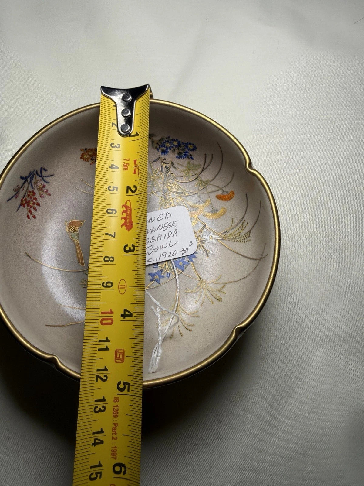 Antique Signed Hand Painted Japanese Koshida Bowl c.1920–1930 Gilt Enamel