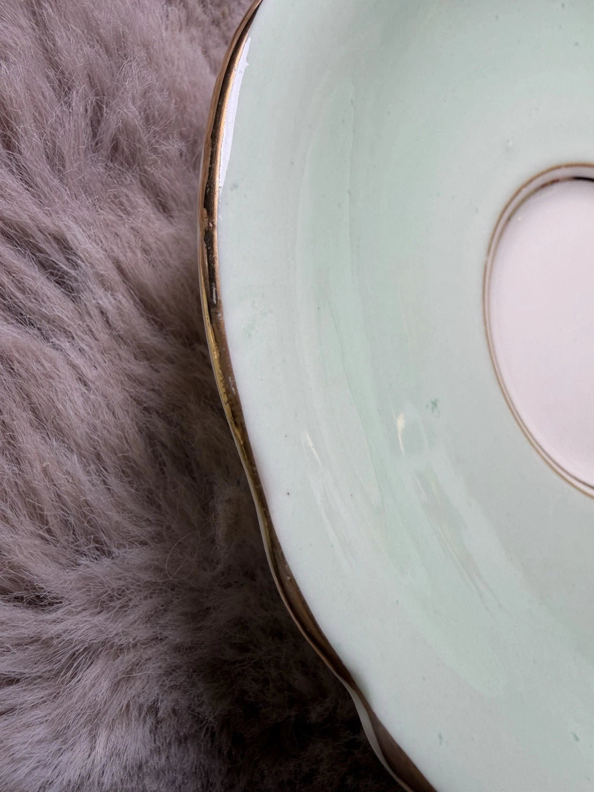 Royal Warrant Paragon Patriotic Series - Mint Green Teacup & Saucer - Pings