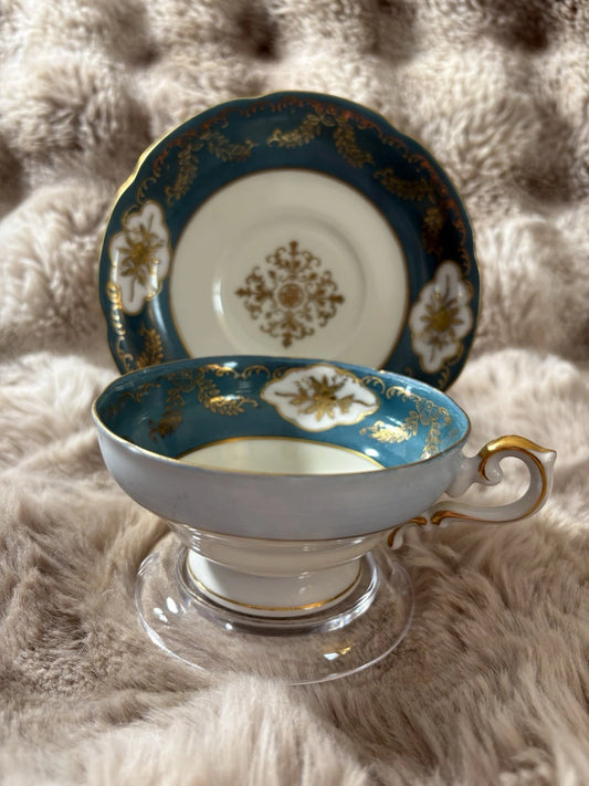 Shafford Japan Cup & Saucer – Vintage Porcelain – Gold Trim - Pings
