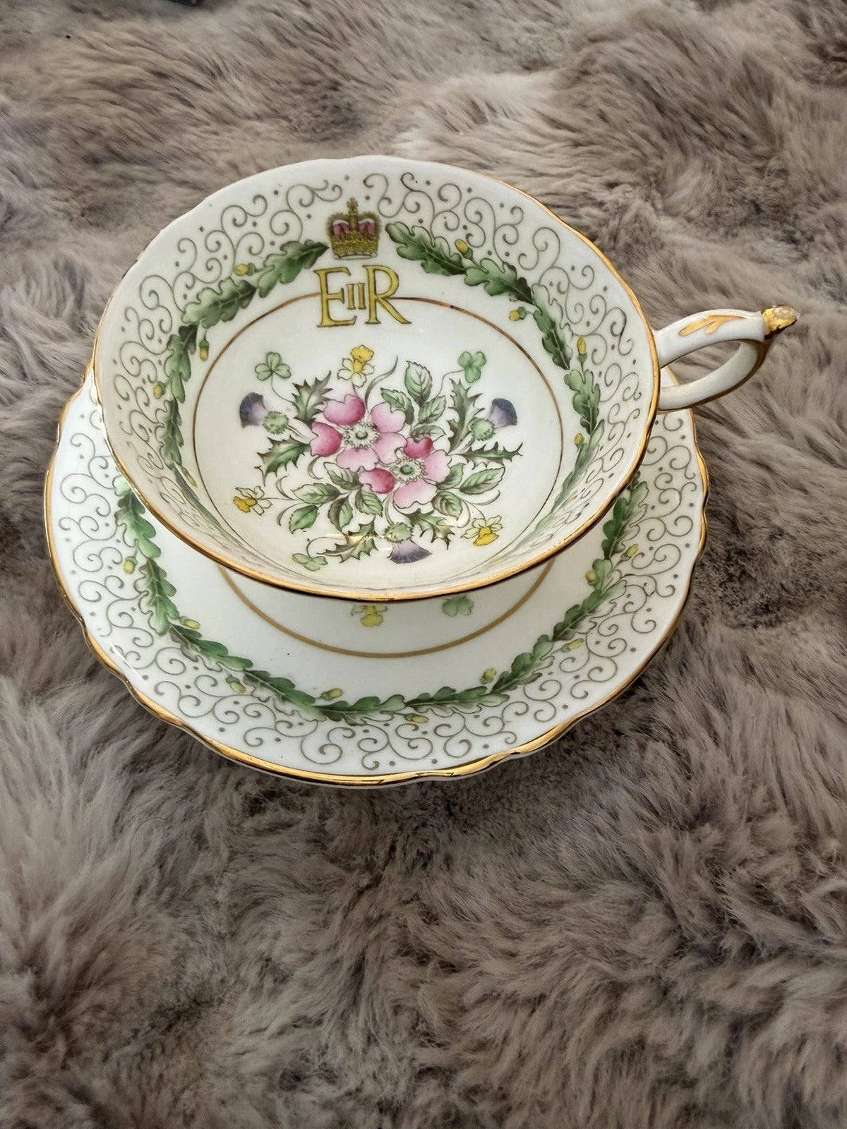 Paragon 1953 Queen Elizabeth II Coronation Teacup & Saucer – ER Crown Pings