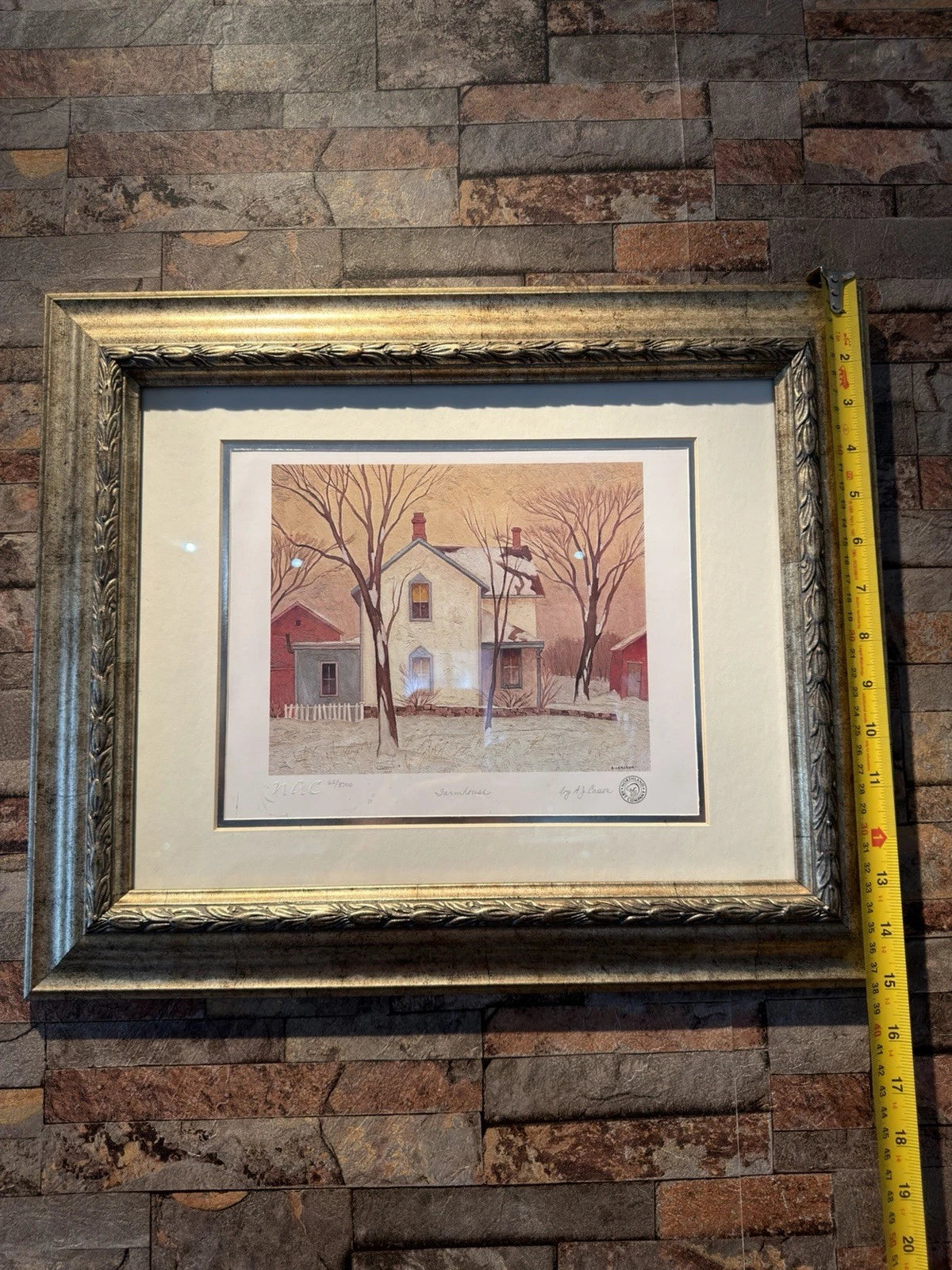 A.J. Casson “Farmhouse” Framed Limited Edition Print 62/8700 Northland Art