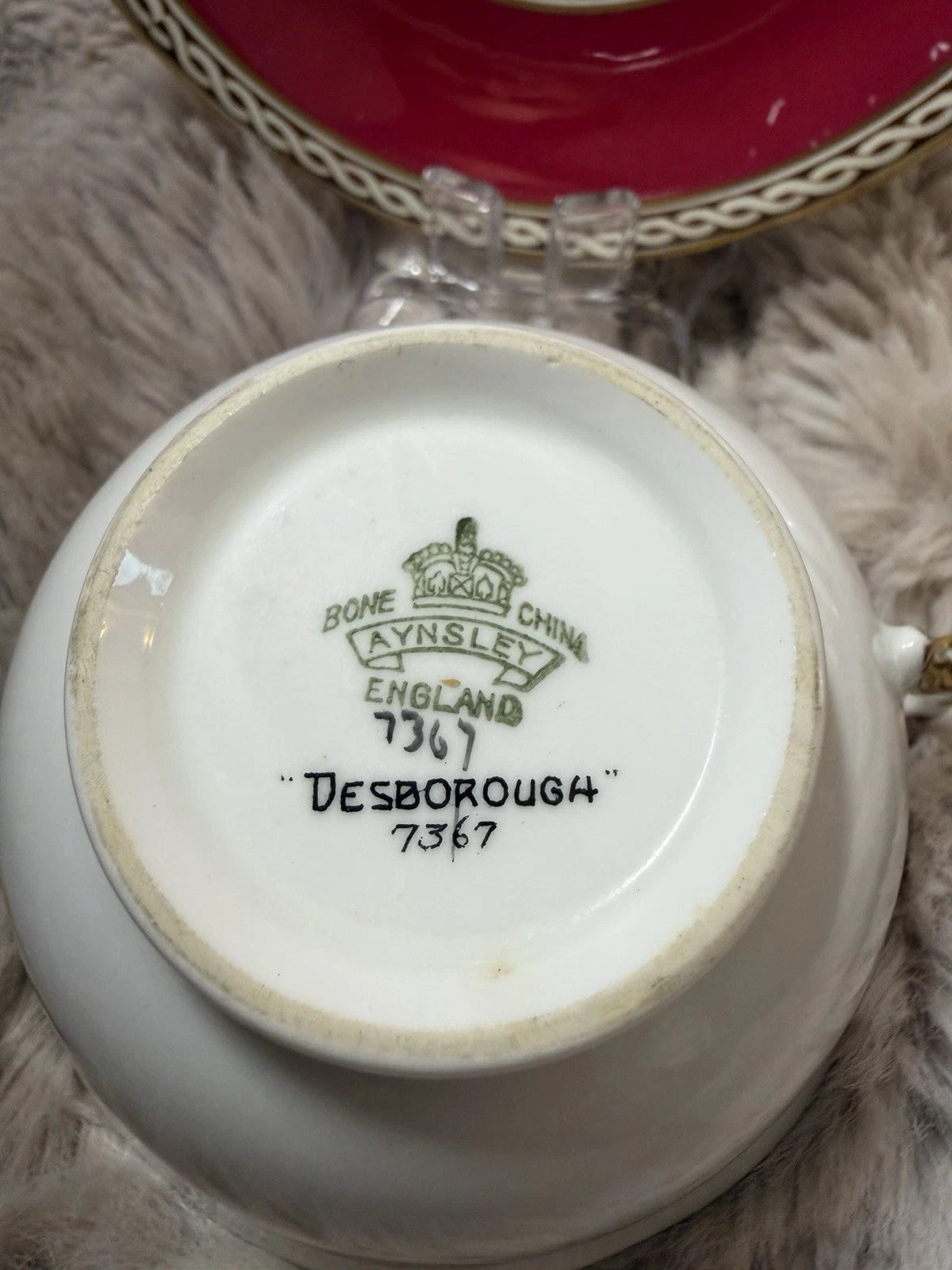 Aynsley Desborough Tea Cup And Saucer - Some Crazing - Pings