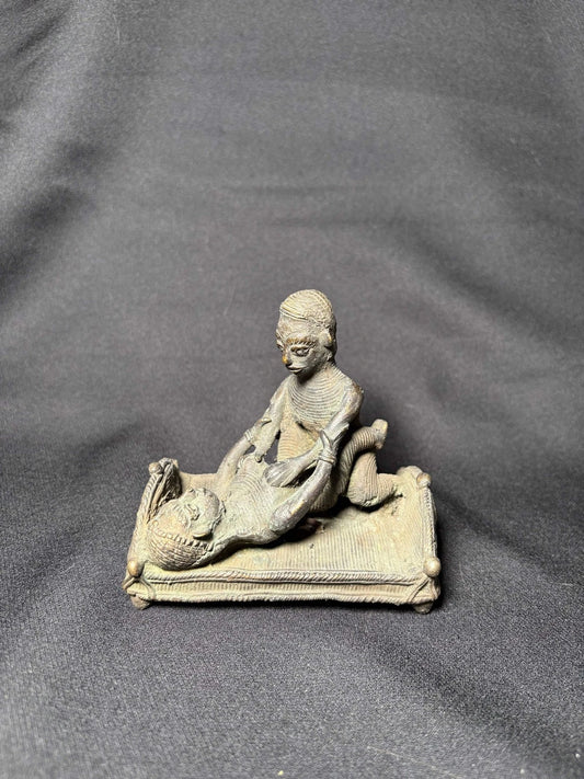 Handcrafted Dhokra Brass Tribal Sculpture - Traditional Indian Lost-Wax Art