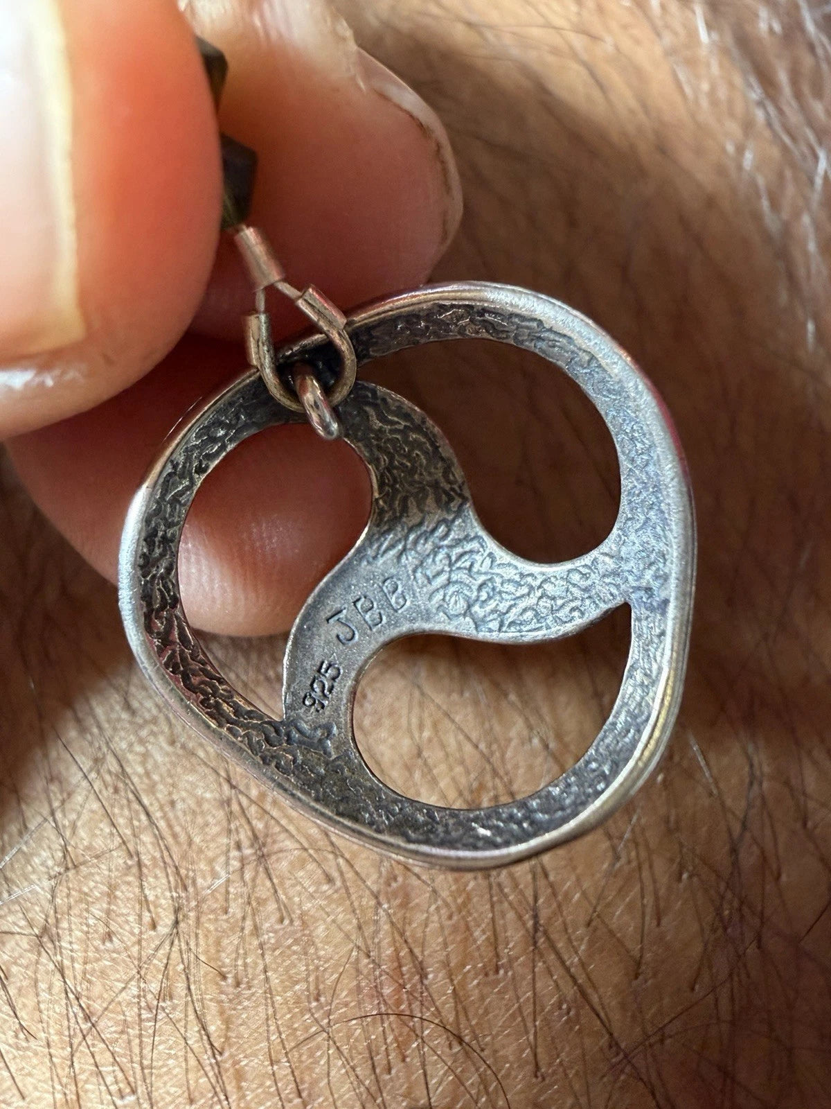 Signed JBB 925 Sterling Silver Artisan Necklace