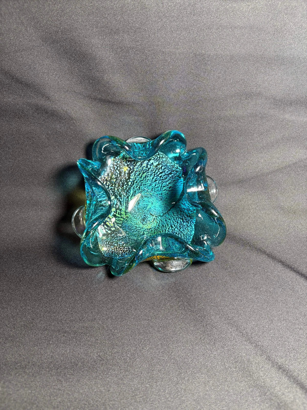 Murano Glass Bowl with Real Gold Leaf – Handmade Venetian Art Glass