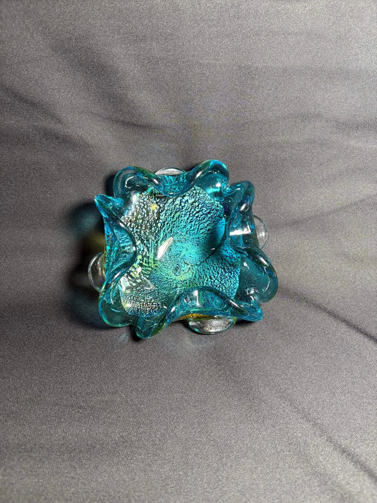 Murano Glass Bowl with Real Gold Leaf – Handmade Venetian Art Glass