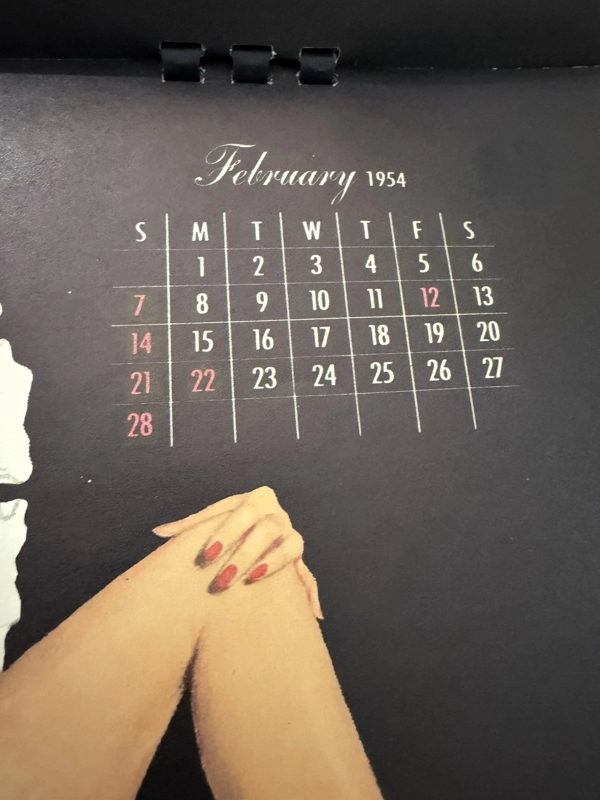 Vintage 1954 Pin-Up Calendar – Ernest Chiriacka – Complete –