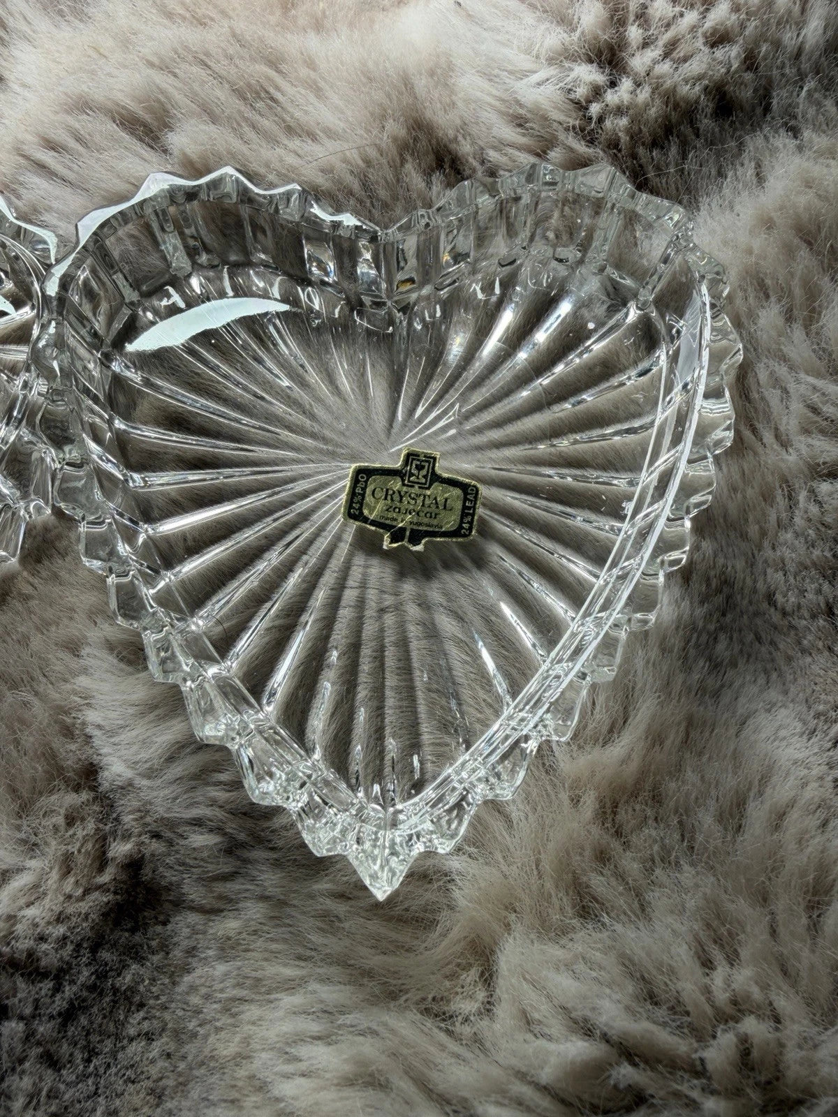 Crystal Heart Trinket Dish with Lid 💎