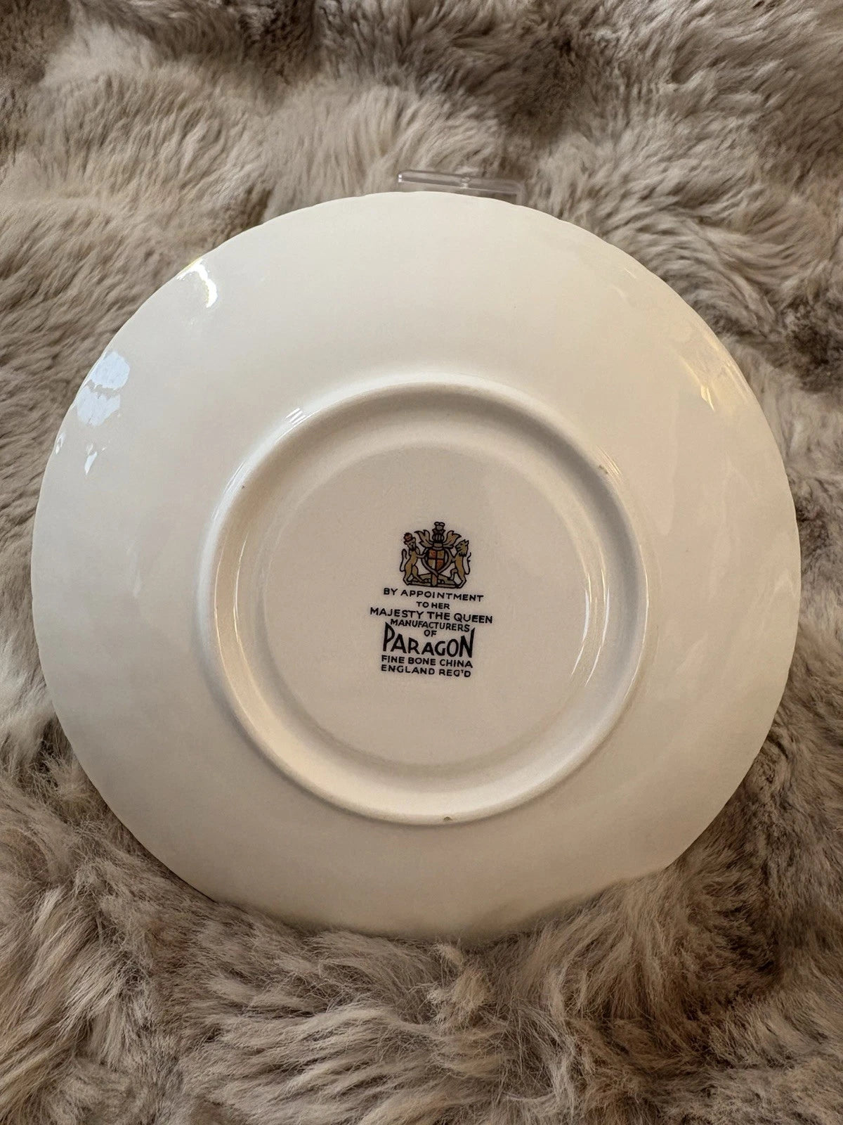 Paragon Blue Rose Teacup & Saucer Fine Bone China England Gold Trim - Pings