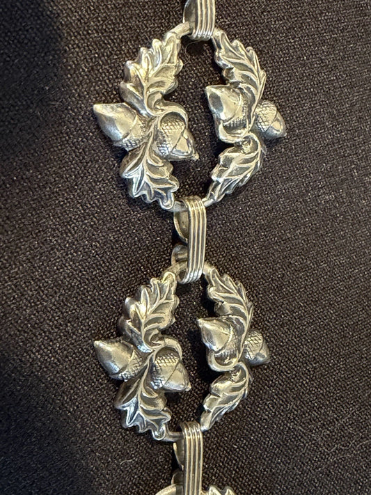 Vintage Danecraft Sterling Silver Oak Leaf & Acorn Bracelet – Signed