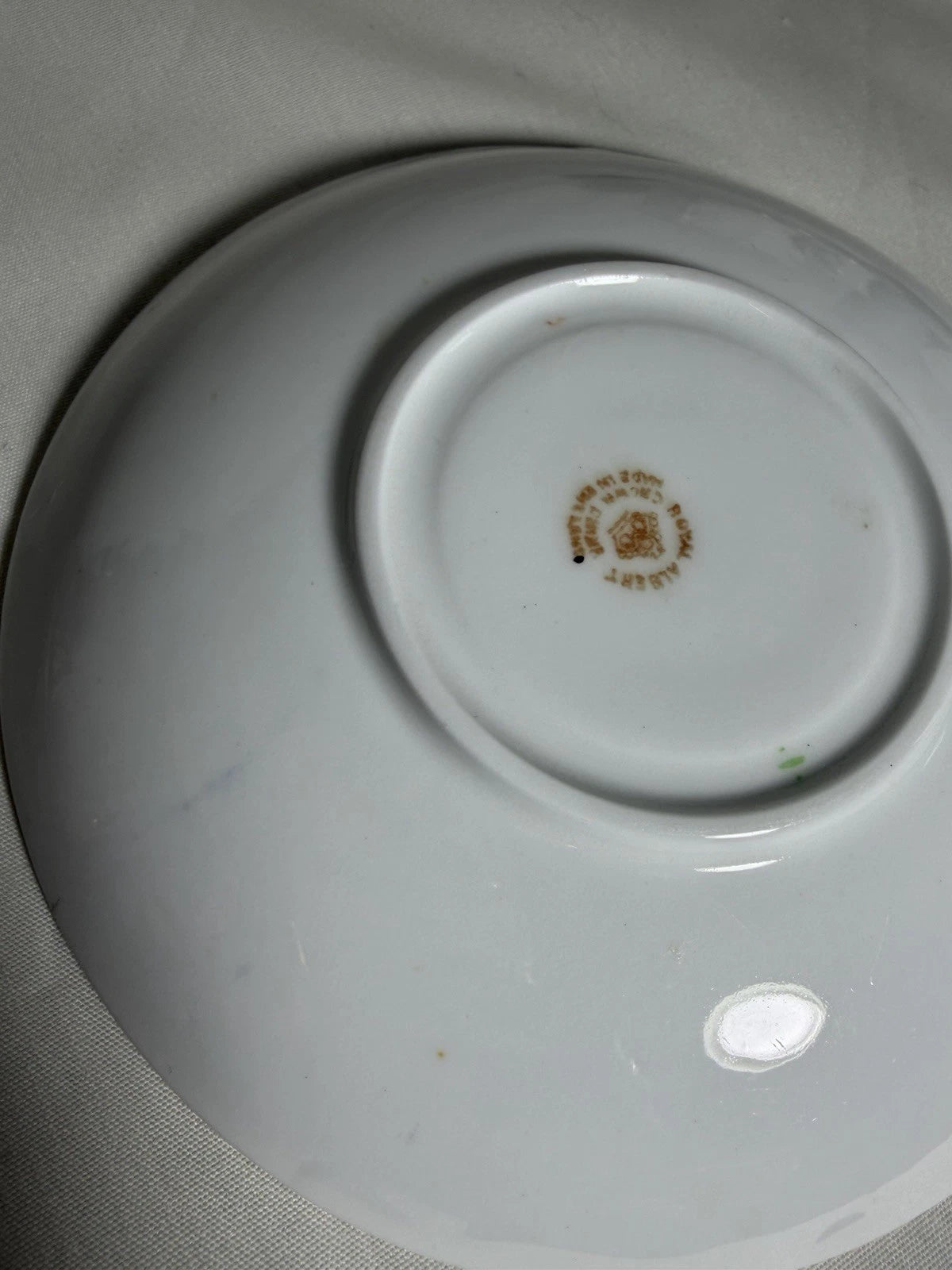 Royal Albert heirloom cup saucer - Cracked And Crazing Visible - No Pings