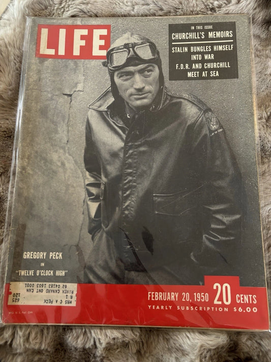 LIFE Magazine Feb 20 1950 | Gregory Peck | Twelve O’Clock High Cover