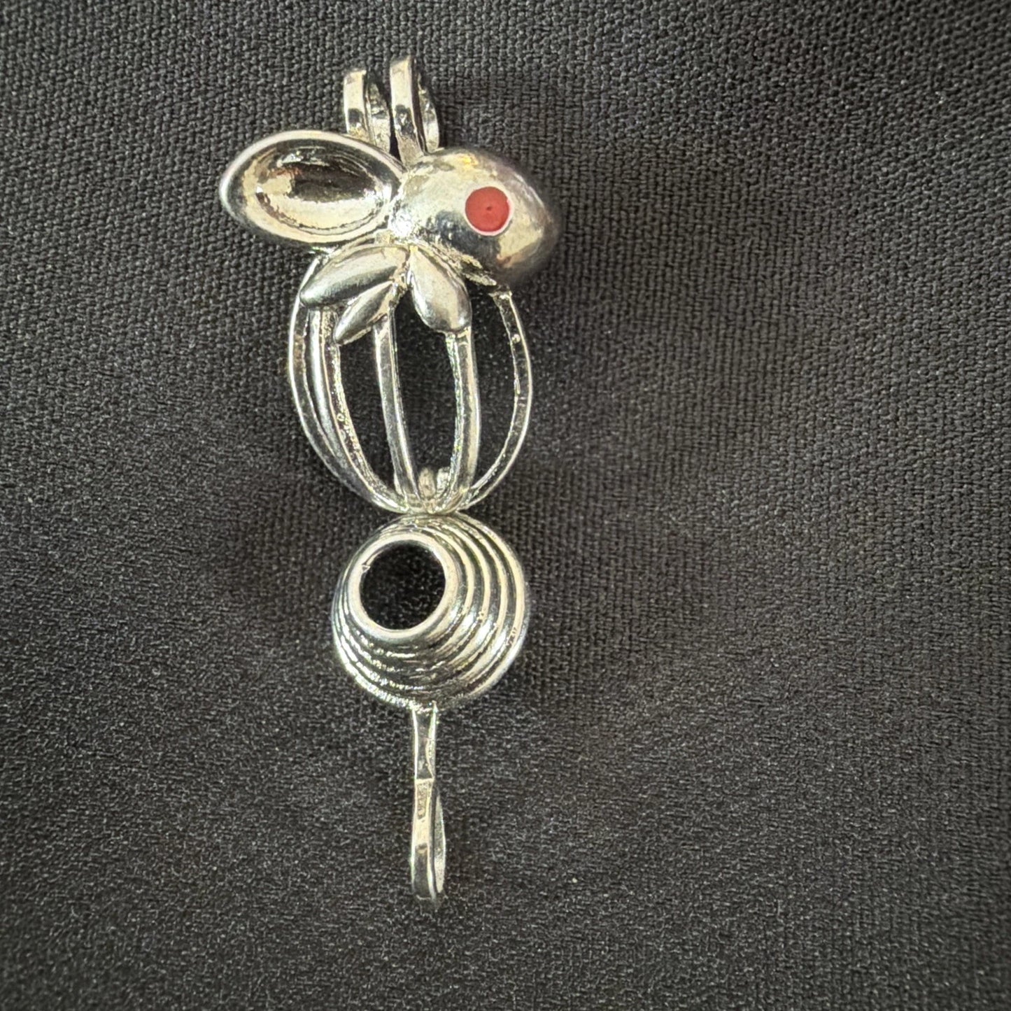 Bunny Necklace Charm – Rabbit Cage Pendant