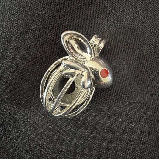 Bunny Necklace Charm – Rabbit Cage Pendant