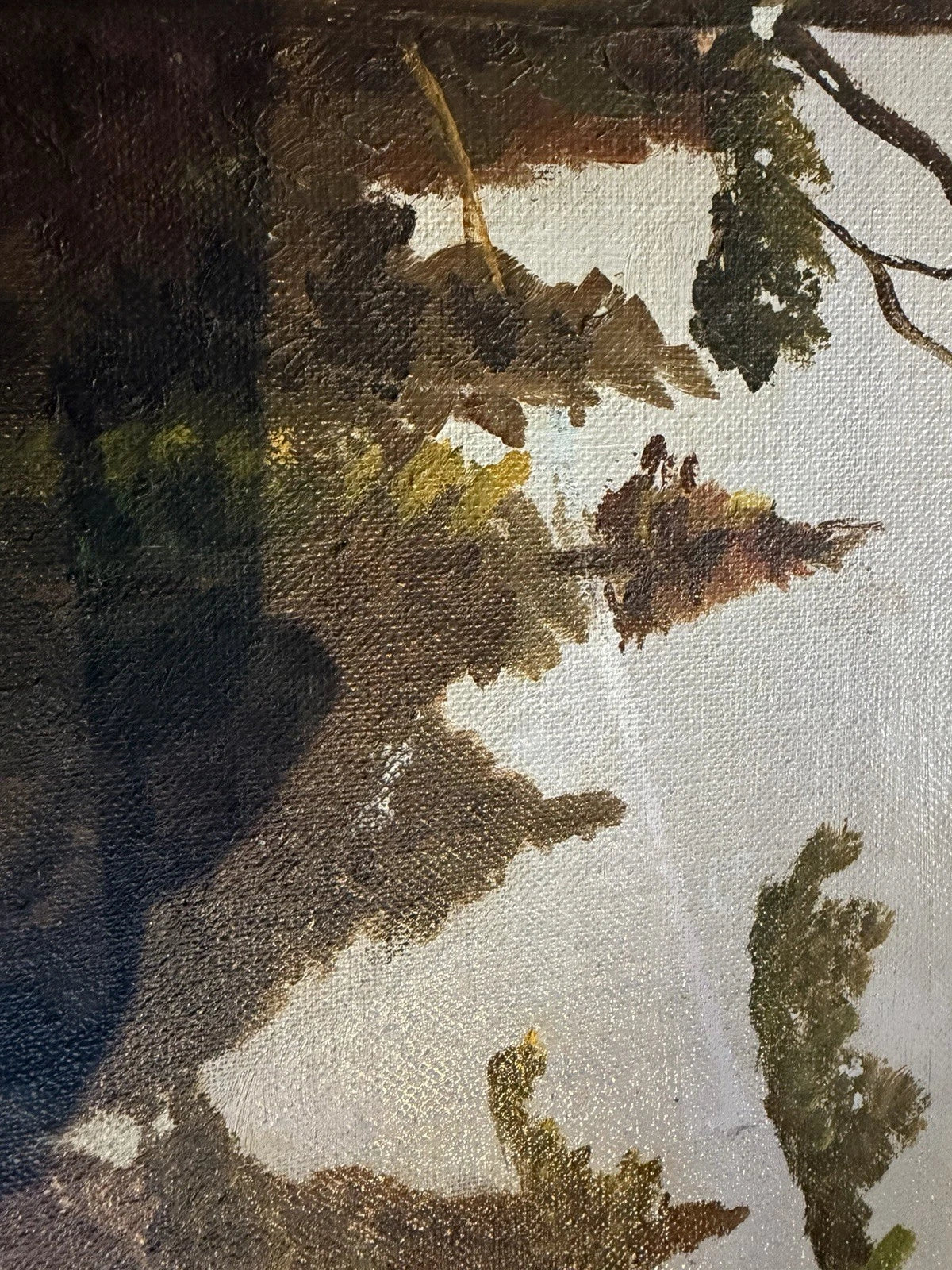 Original Oil Painting – Winter Cabin Landscape – Signed Wyn Hough 1973