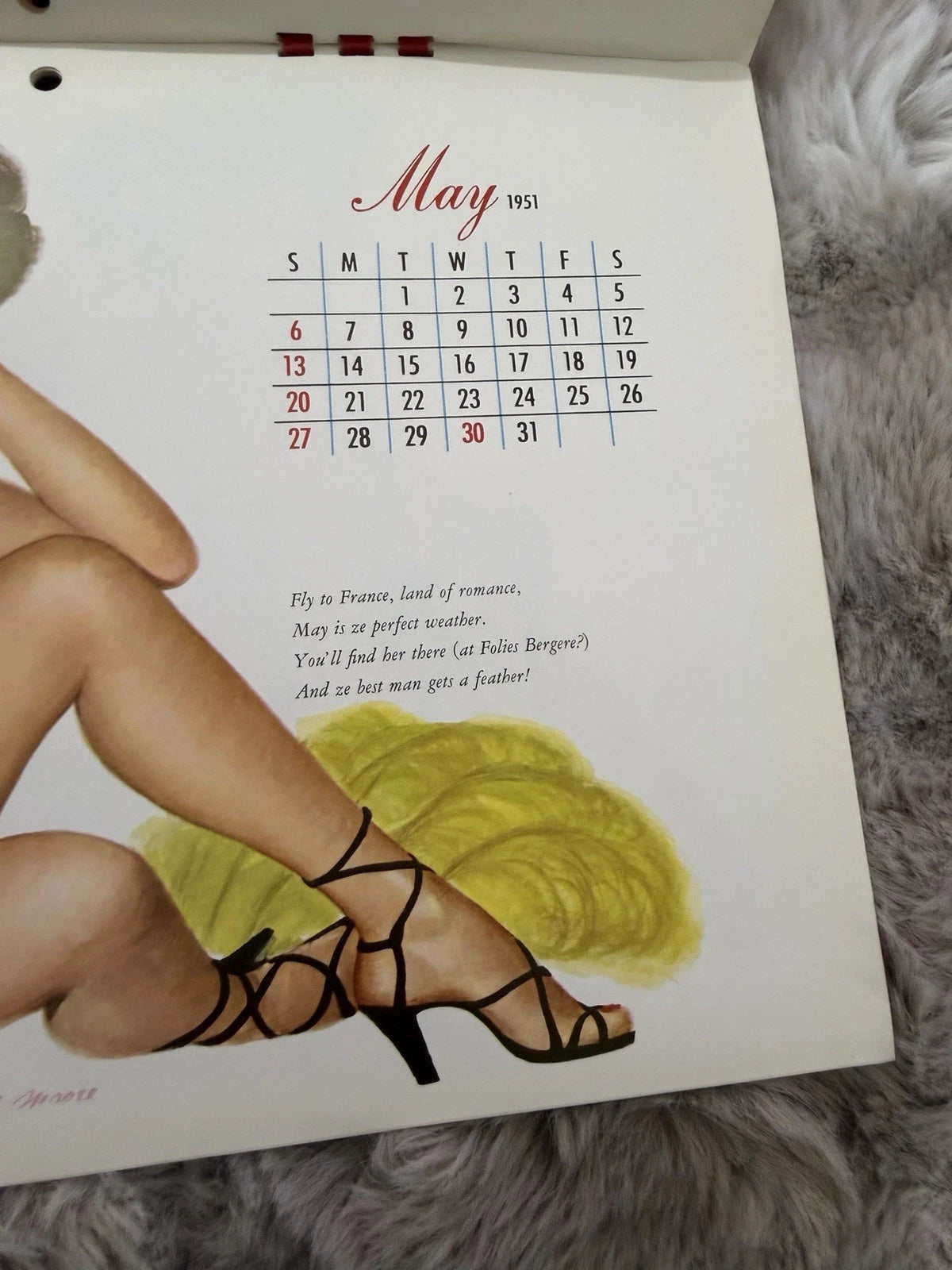 Original 1951 Esquire Girl Calendar – Al Moore Pin-Ups