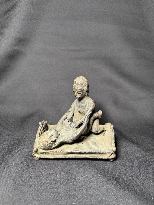 Handcrafted Dhokra Brass Tribal Sculpture - Traditional Indian Lost-Wax Art