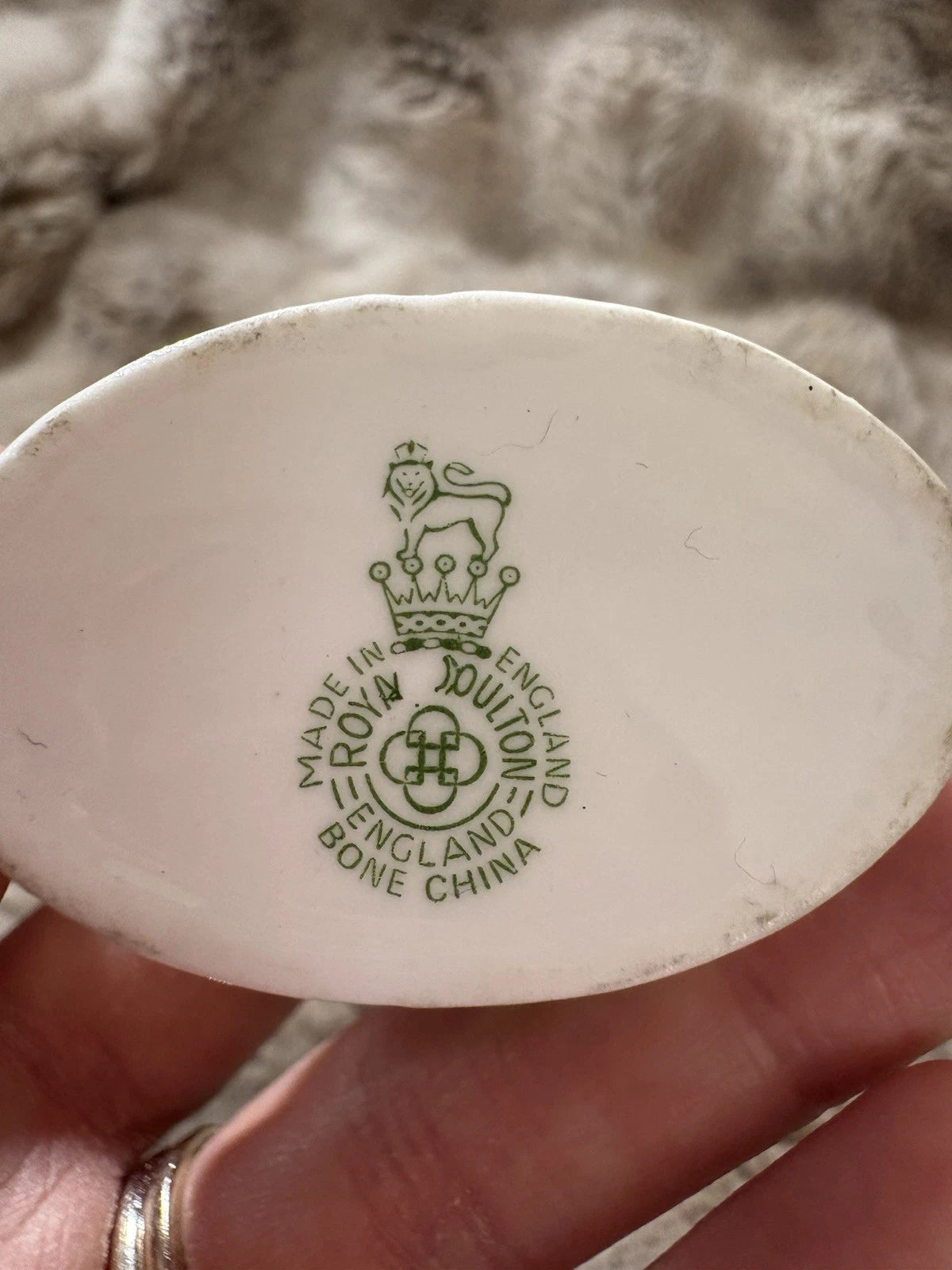 Royal Doulton Flower Bouquet Basket Bone China - Fine Hairline Crack