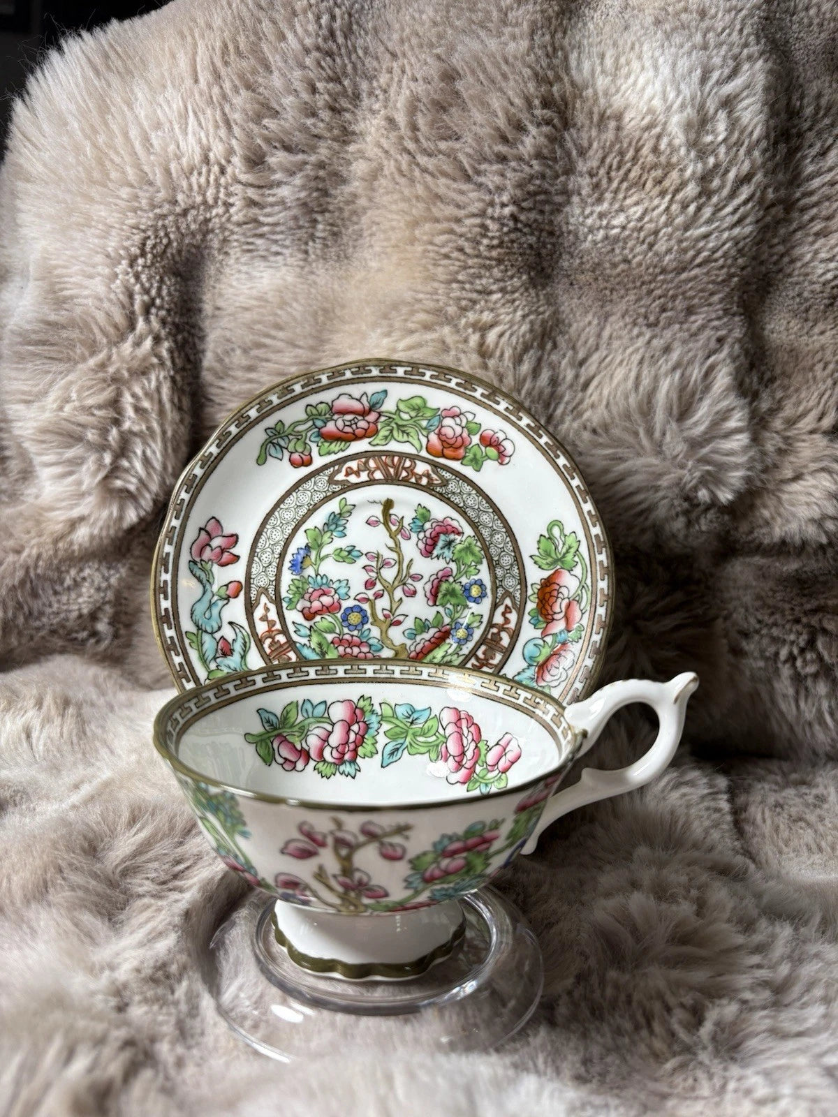 Vintage Coalport Bone China Tea Cup & Saucer – Indian Tree Pattern – England