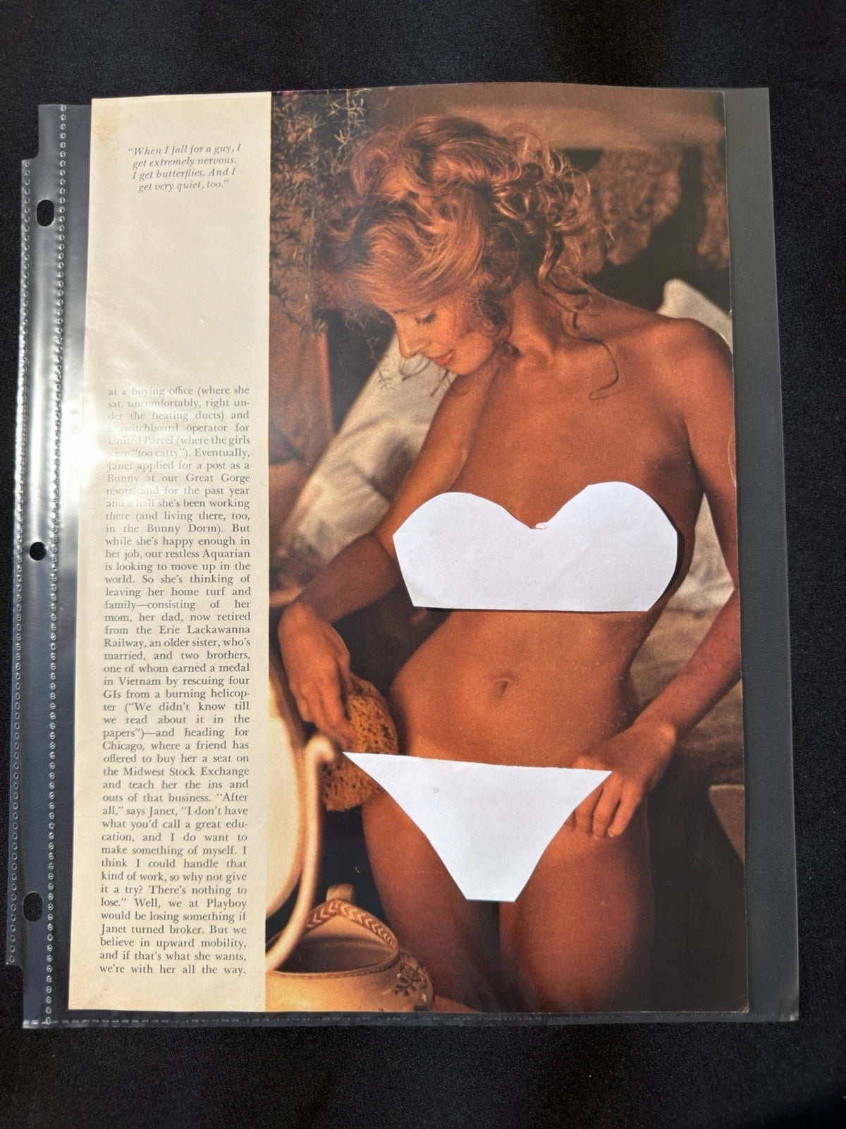 Vintage Playboy Janet Lupo 4-Page Photo Spread 1970s – “Hooray for Hoboken!”