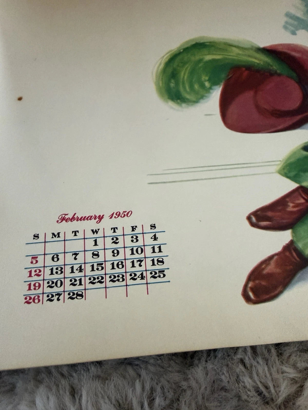 Complete 1950 Pin-Up Calendar – Al Moore Artwork