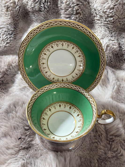 Aynsley Bone China Teacup & Saucer – Desborough Pattern – England – Pings