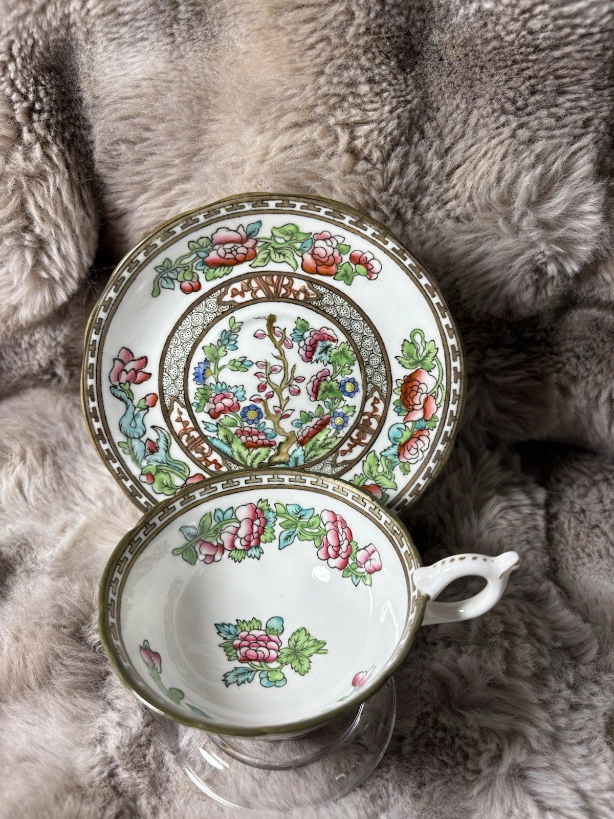 Vintage Coalport Bone China Tea Cup & Saucer – Indian Tree Pattern – England