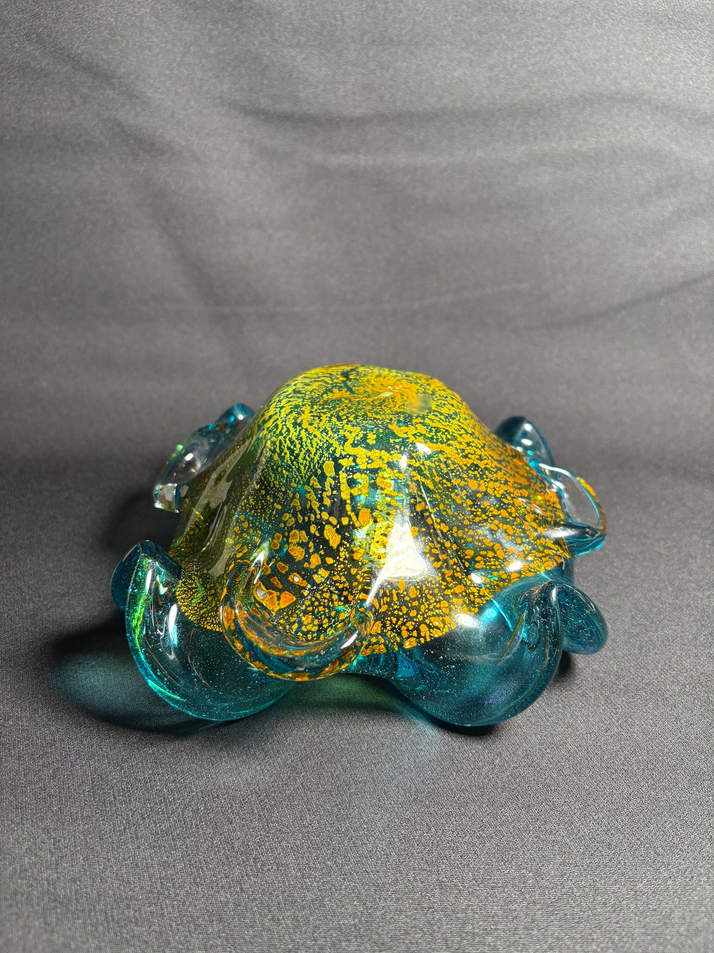 Murano Glass Bowl with Real Gold Leaf – Handmade Venetian Art Glass