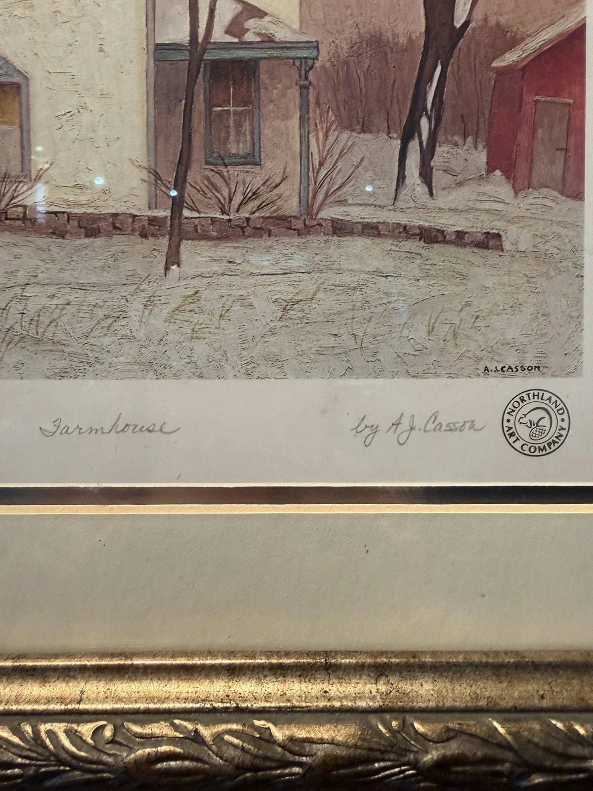 A.J. Casson “Farmhouse” Framed Limited Edition Print 62/8700 Northland Art