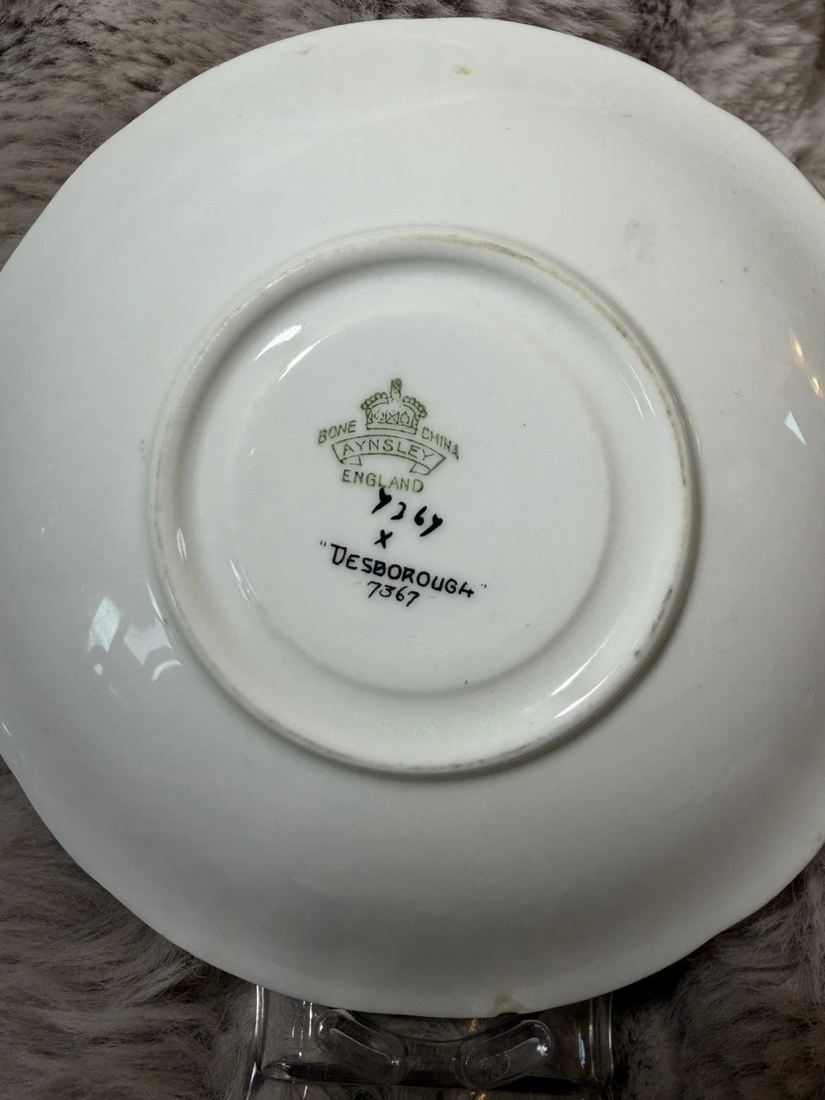 Aynsley Desborough Tea Cup And Saucer - Some Crazing - Pings