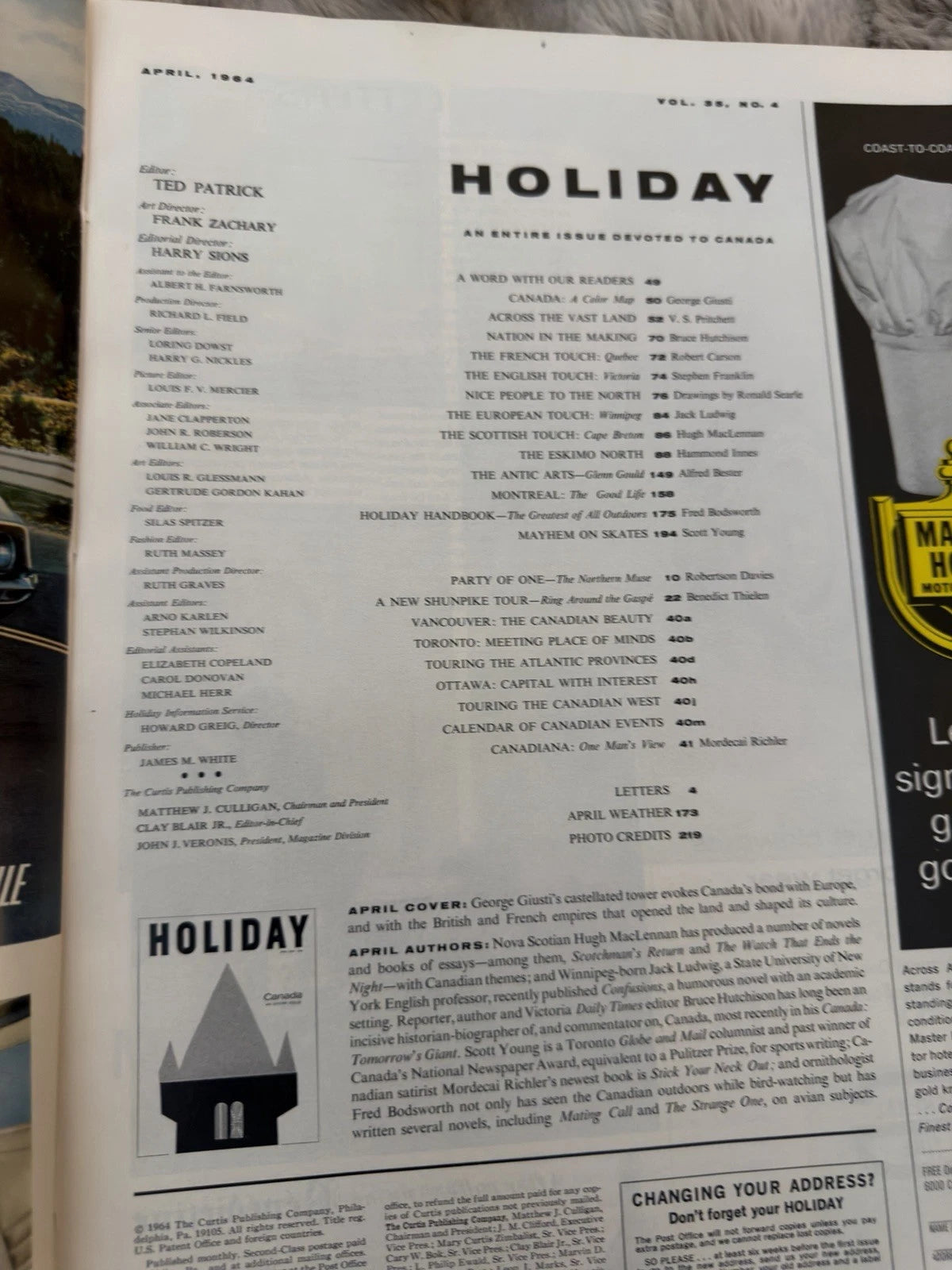 🇨🇦 Vintage Holiday Magazine – April 1964