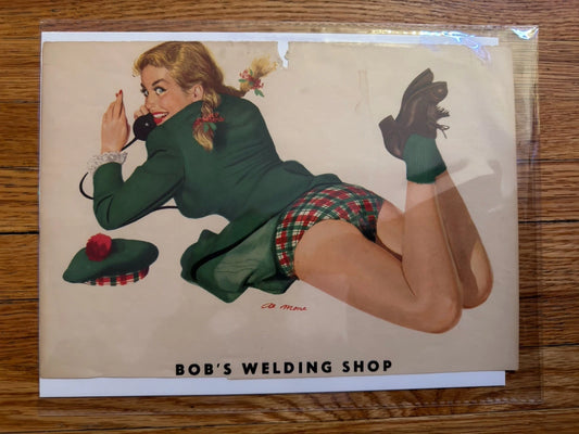 Al Moore Pin up - Period Original calendar Piece