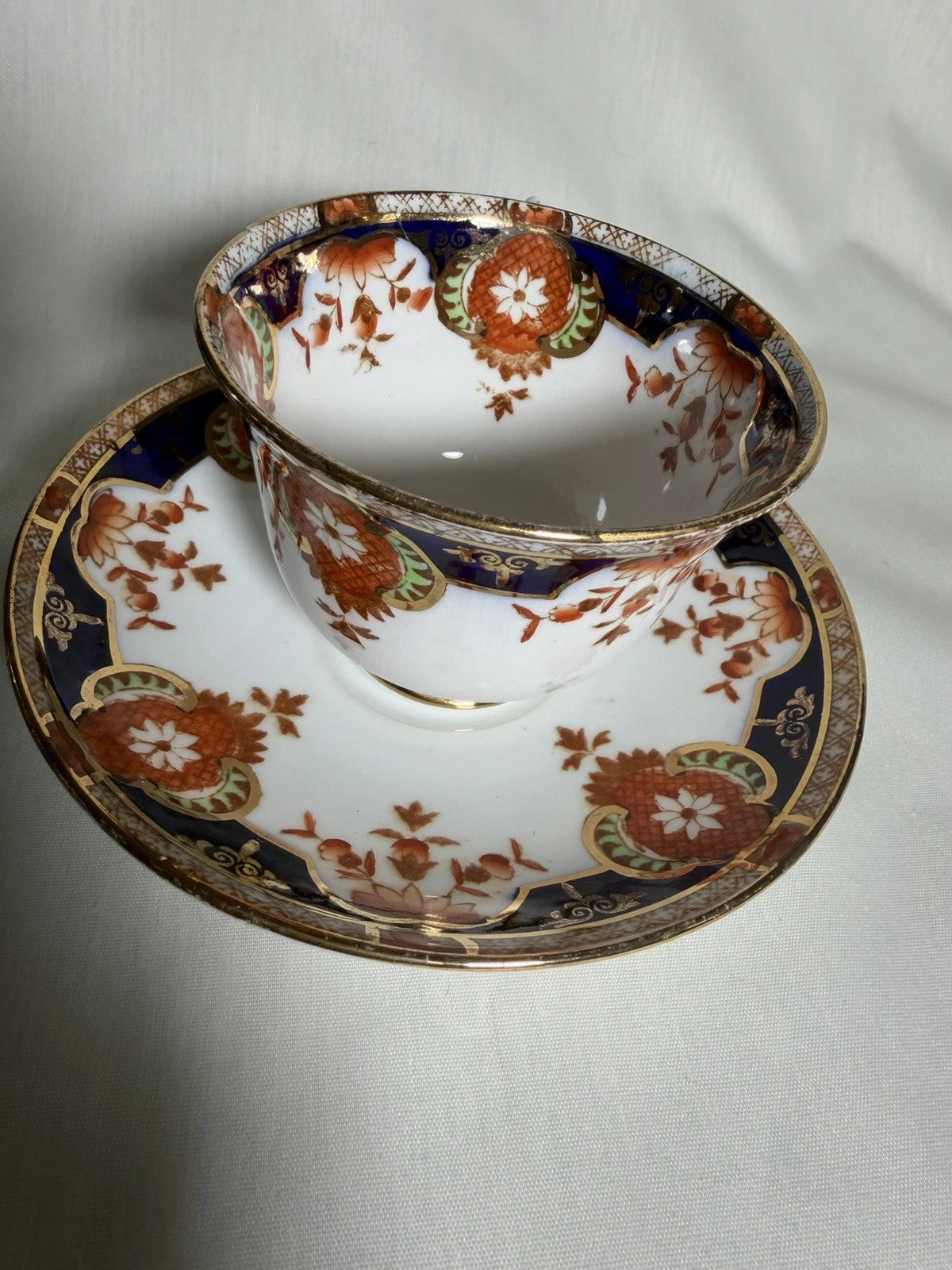 Royal Albert heirloom cup saucer - Cracked And Crazing Visible - No Pings