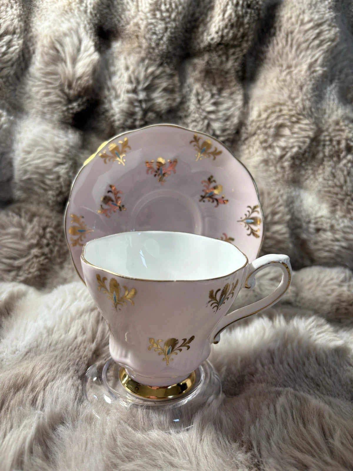 Royal Grafton Bone China Tea Cup & Saucer – Pink & Gold - Pings
