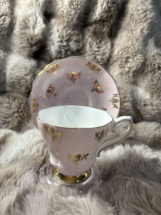 Royal Grafton Bone China Tea Cup & Saucer – Pink & Gold - Pings