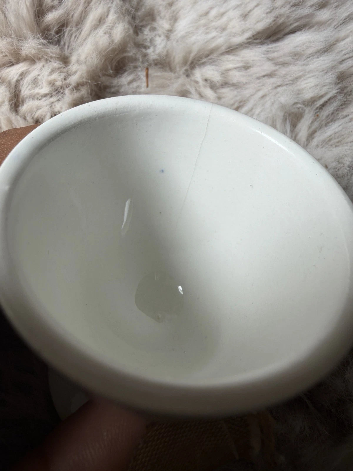 Vintage Blue & White Egg Cups – Lot of 3 – 1 w/ Hairline Crack