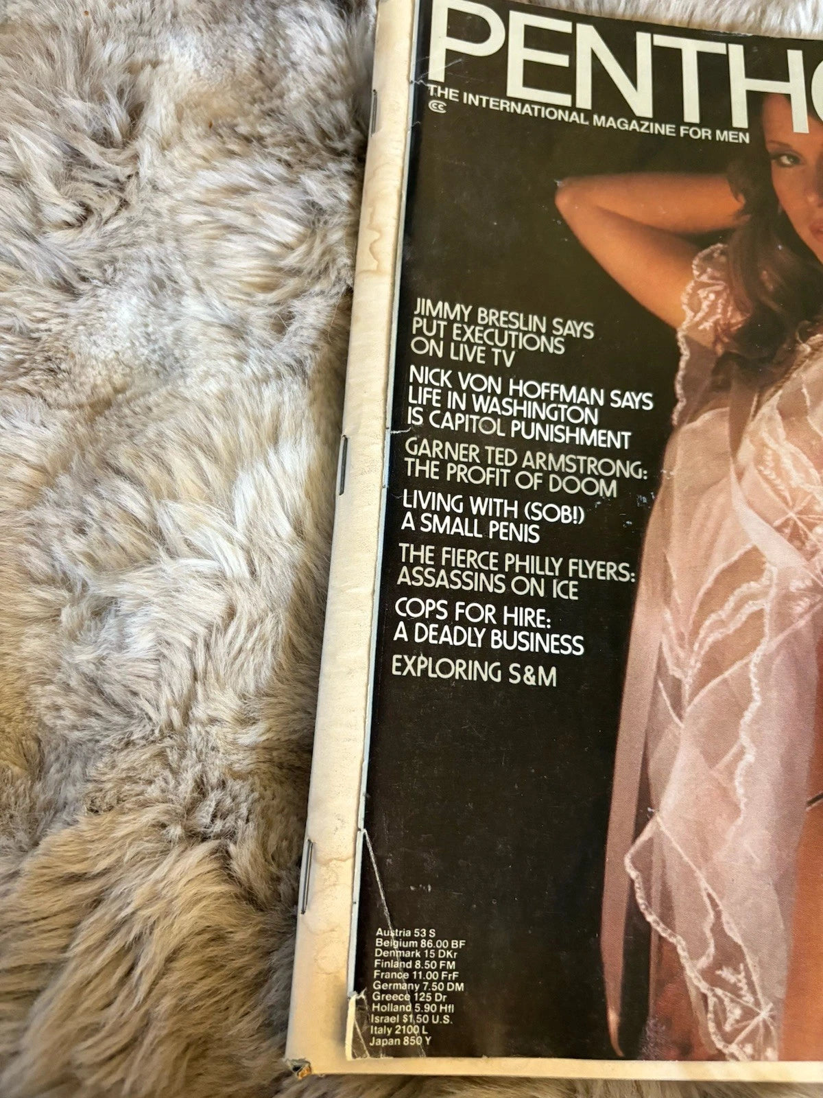 Penthouse April 1977 – Vintage Adult Magazine – Detached Cover – Water Damage