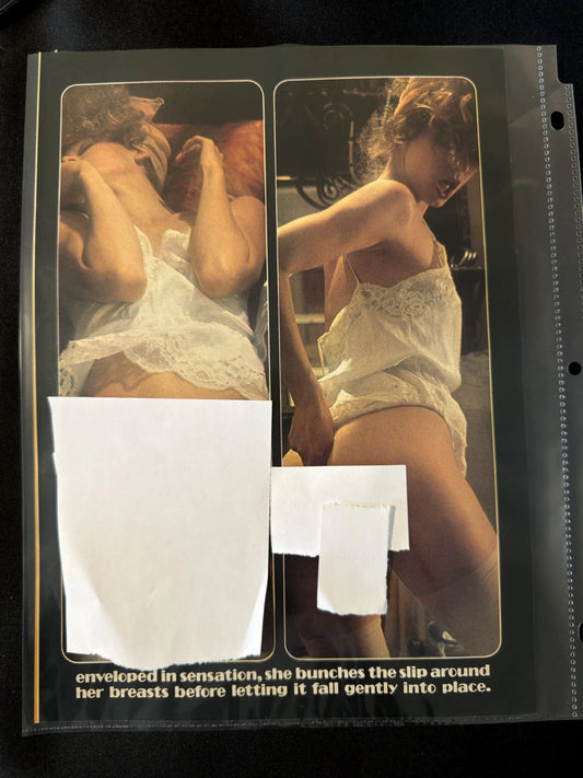 Vintage Playboy Magazine Single Page Glamour Lingerie Photo Art Clipping