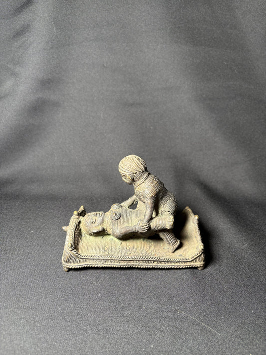 Handcrafted Dhokra Brass Tribal Sculpture - Traditional Indian Lost-Wax Art