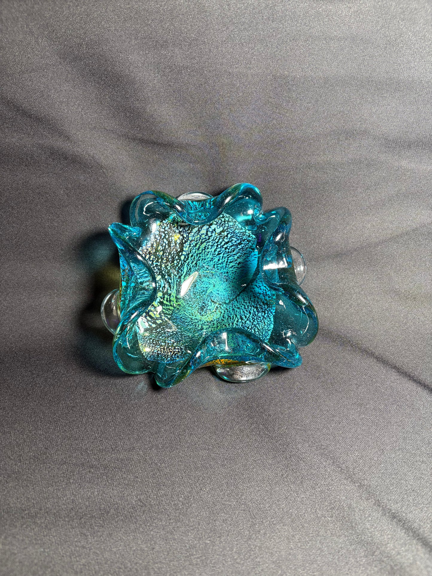 Murano Glass Bowl with Real Gold Leaf – Handmade Venetian Art Glass