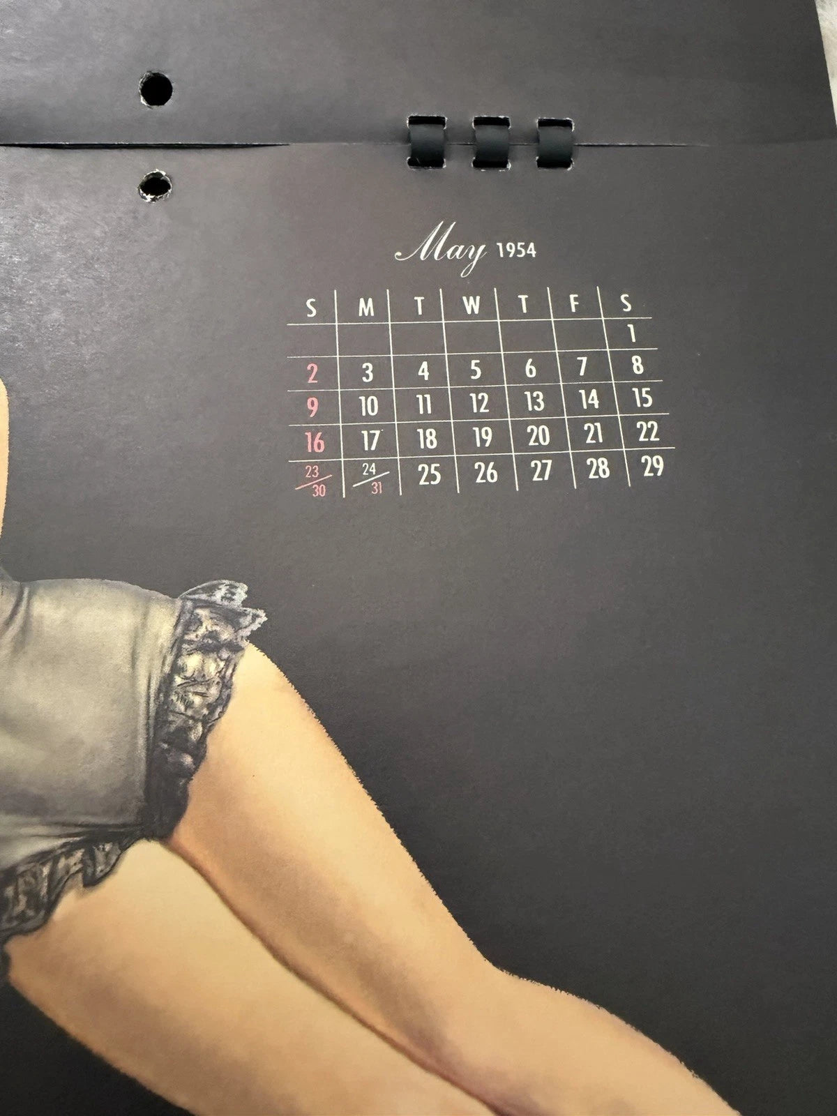 Vintage 1954 Pin-Up Calendar – Ernest Chiriacka – Complete –