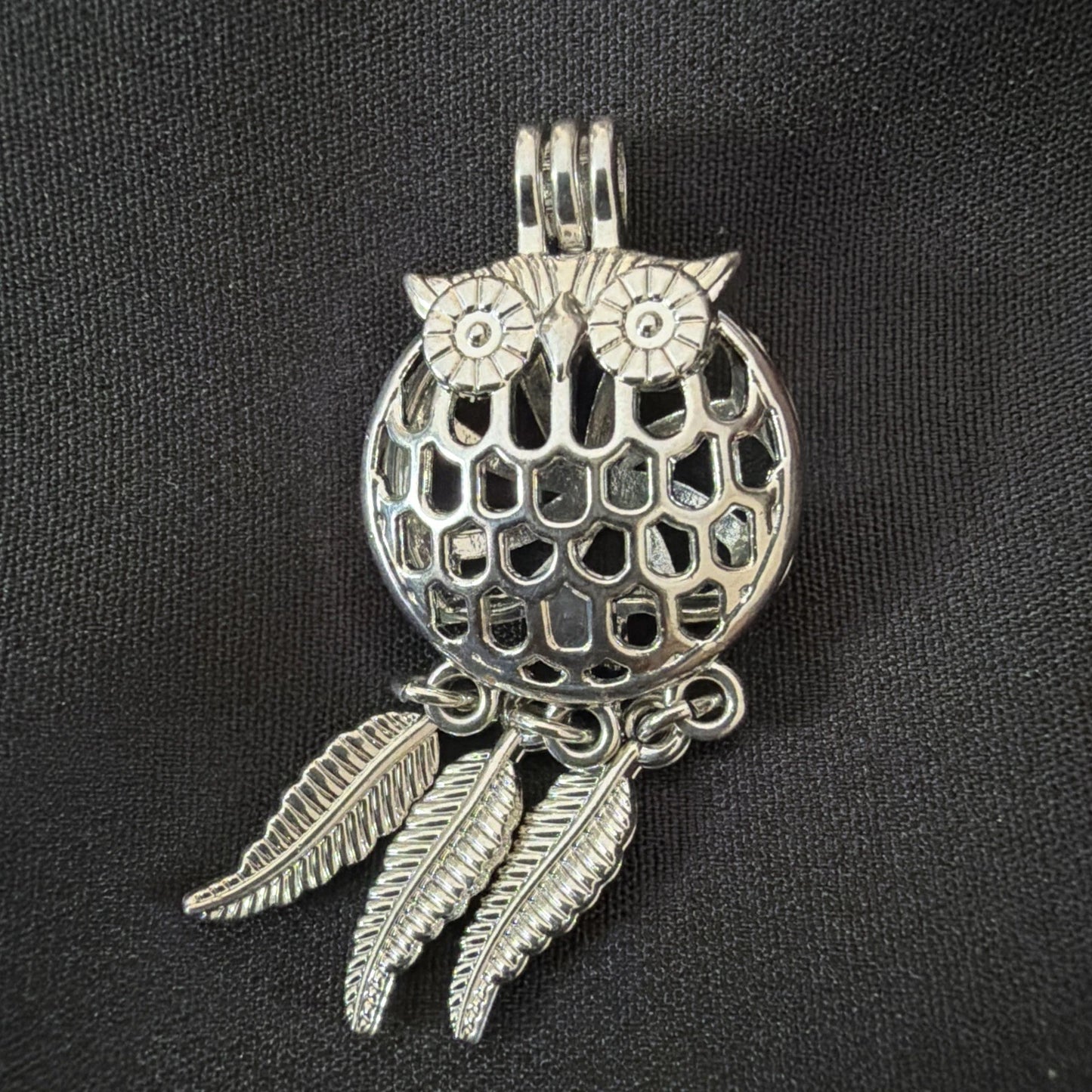Owl Necklace Charm – Dreamcatcher Style Pendant