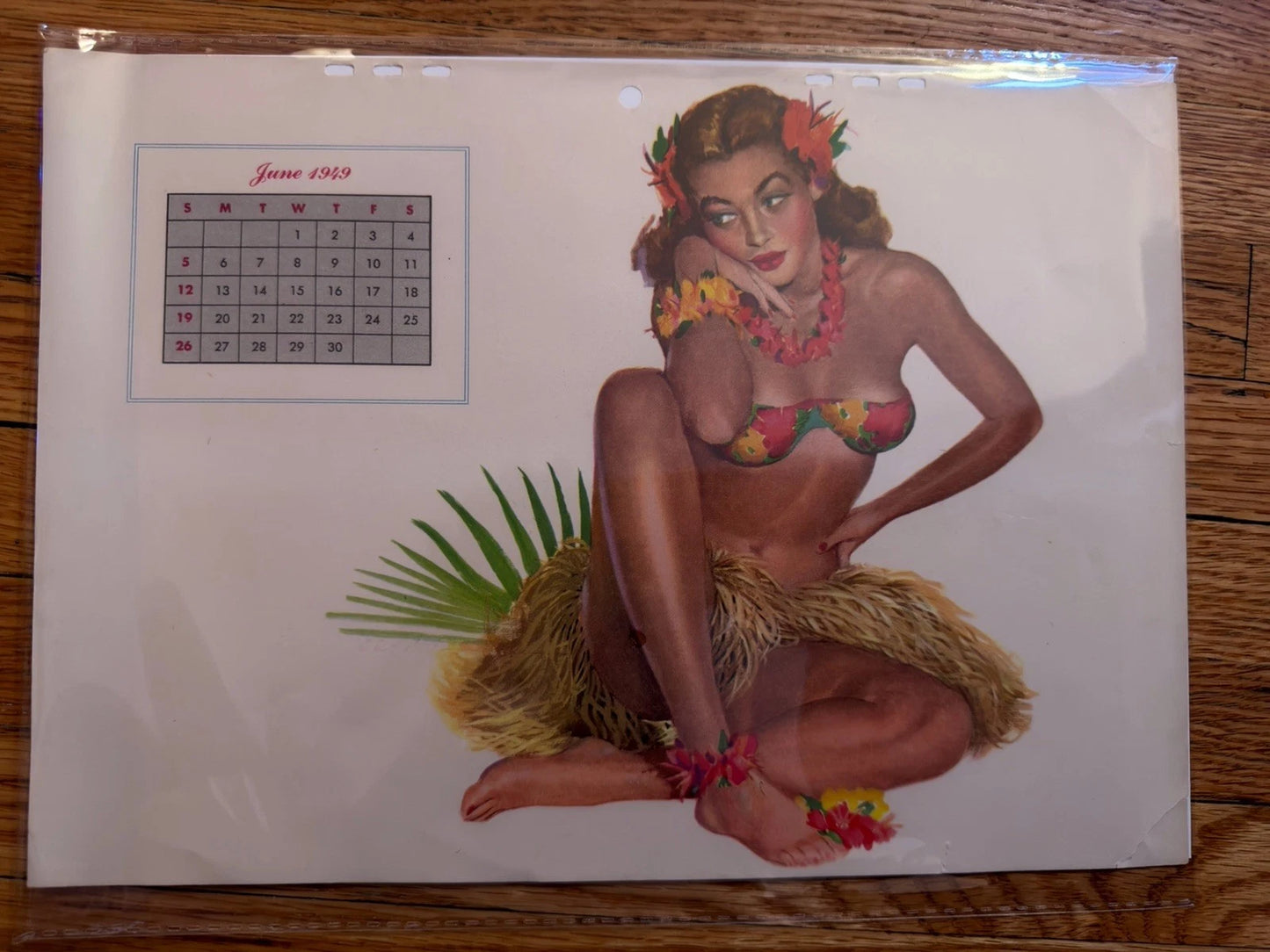 Al Moore Pin up - Period Original calendar Piece